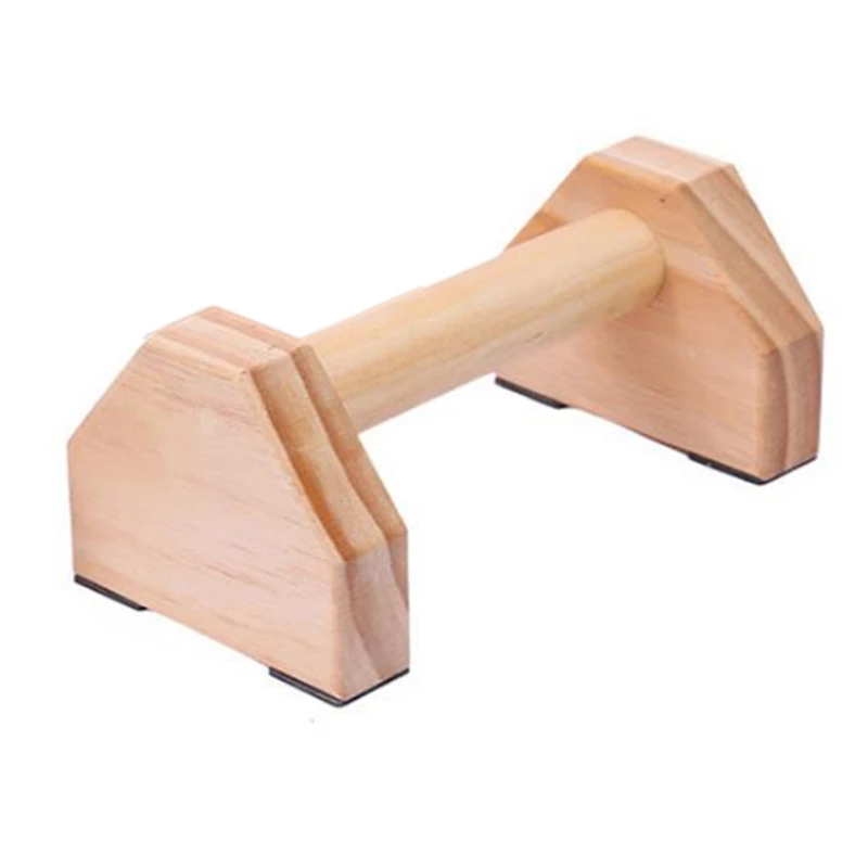 

1 Pair Parallettes Gymnastics Handstand Bar Wooden Fitness Exercise Tools Training Gear Push-Ups Double Rod Stand