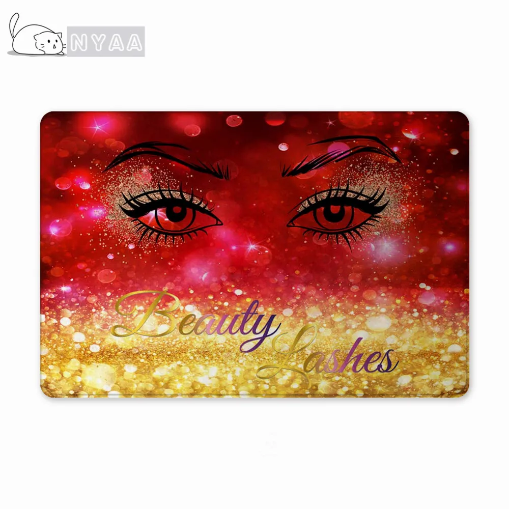 Коврик придверный резиновый розовое золото с блестками | Дом и сад