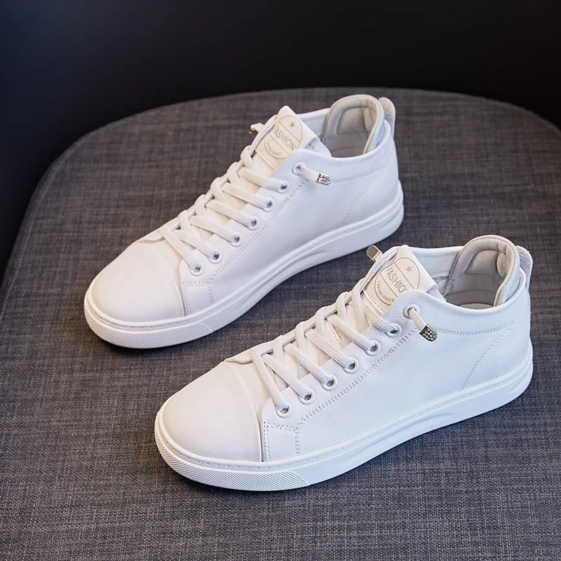 

New Spring Summer Shoes Women Sneakers Genuine Leather White Shoes Fashion Ladies Sneakers Flat Casual Soft Footwear YX3375
