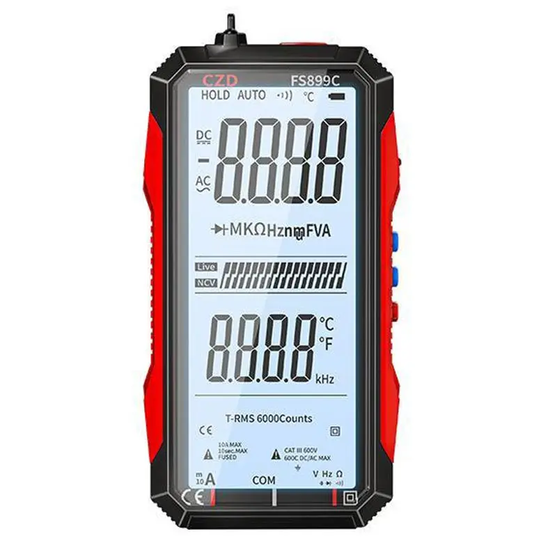 Высокоточный цифровой мультиметр умный тестер постоянного тока Бесконтактный