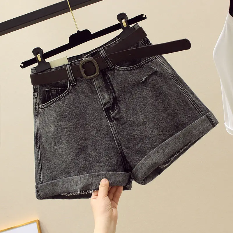 

Summer 2020 High Waist Denim Shorts Women Sexy Loose Zipper Button Wide Leg Ladies Shorts Casual Female Bottoms