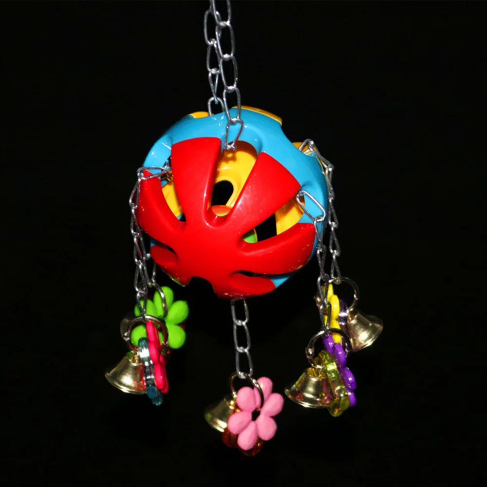 

Parrot Hanging String Bird Cage Hanging Bite String Funny Playing Flower Parrot (Random Color)