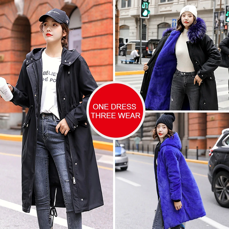 SAMGPILEE -30 градусов одежда для снежной погоды Длинные парки зимняя куртка Для