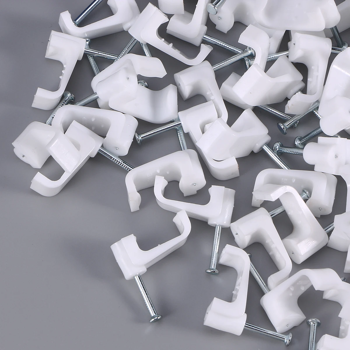 Пластиковые зажимы для кабеля 100 шт. 16 мм фиксаторы телефонных линий кабельный