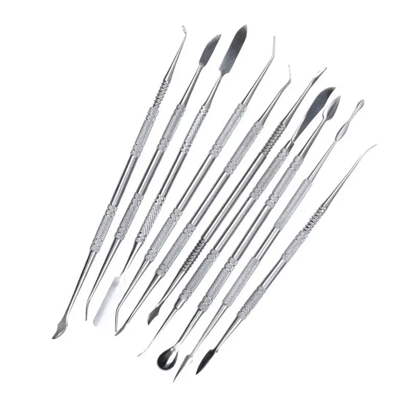 

Promotion! 10pcs Stainless steel clay sculpture knife Sculpture tools for modeling ceramic crafts