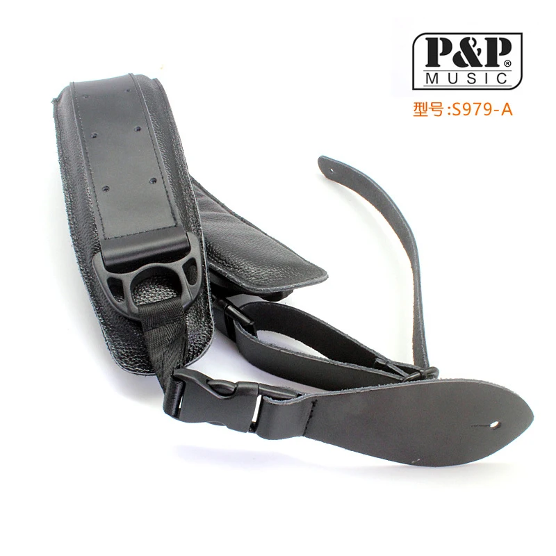 Высококачественный кожаный ремень для гитары YUEKO черный белый Уникальный