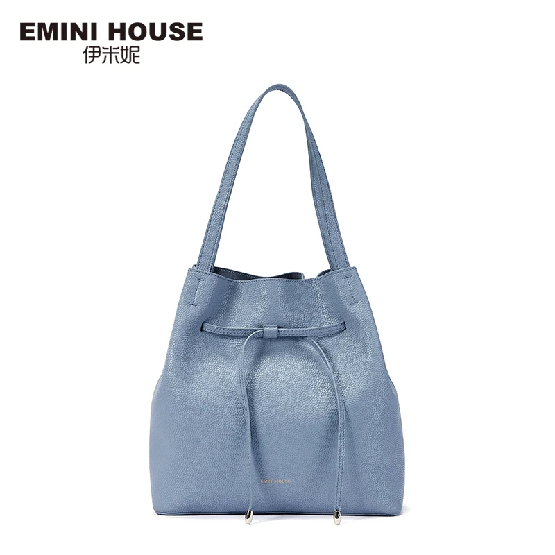 EMINI HOUSE мягкие, из кожаного спилка вместительная сумка со шнуром роскошные сумки женские сумки дизайнерские сумки через плечо для женщин сумка через плечо