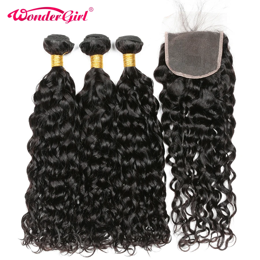 Малазийские волнистые пучки с застежкой пупряди человеческих волос Remy чудо