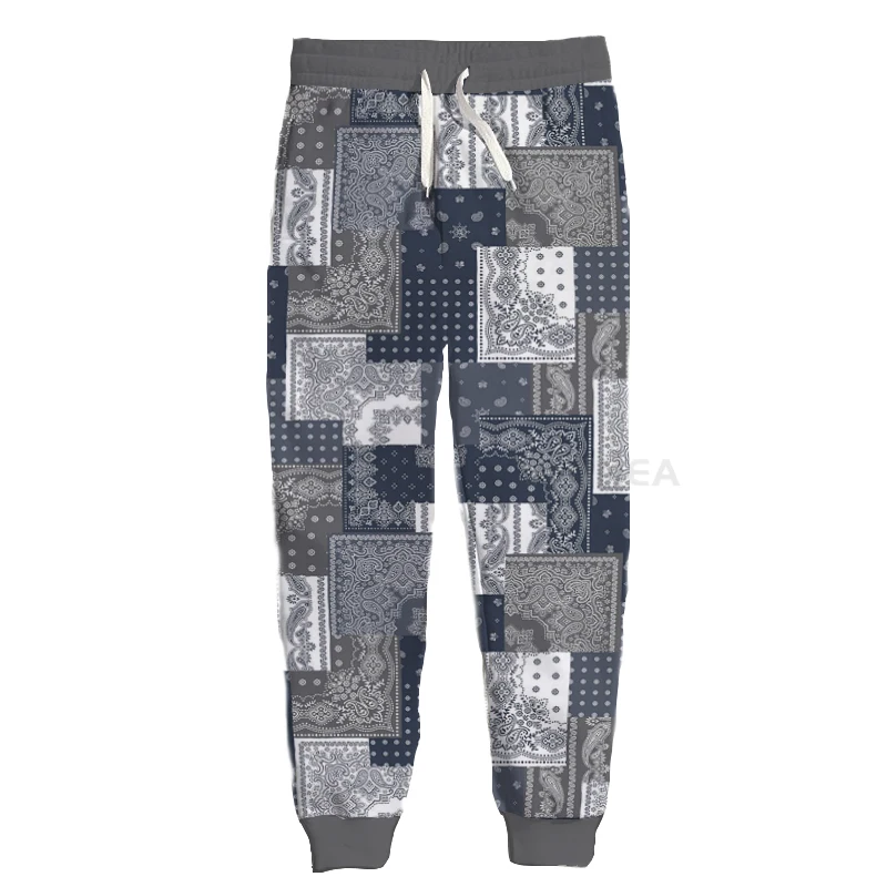New Fashion Bandana Graphic Spring Autumn Winter Hip Hop Casual Brand 3D Print Paisley Pants Polyester v17 graphic print striped detail bandana