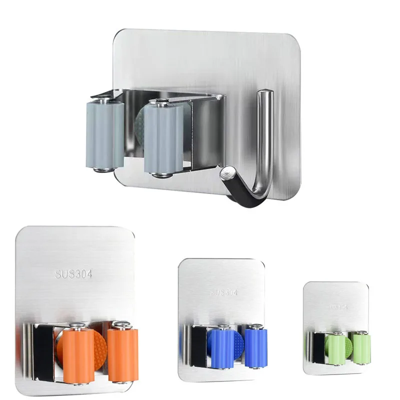 Настенный органайзер для швабры держатель щетки вешалка метлы домашний стеллаж