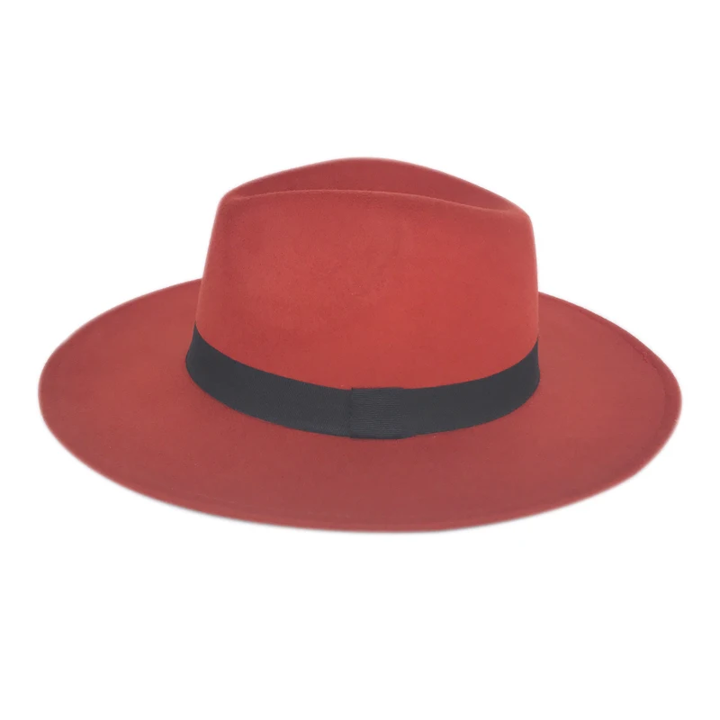 Элегантная шерстяная шляпа федора оранжевого цвета для женщин осенняя винтажная