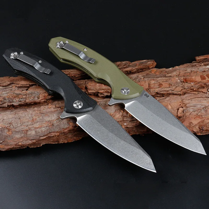 Folding knife Senior The sharp D2 steel hunting survival tactics hardness 58 HRC EDC tool High-end gift | Инструменты