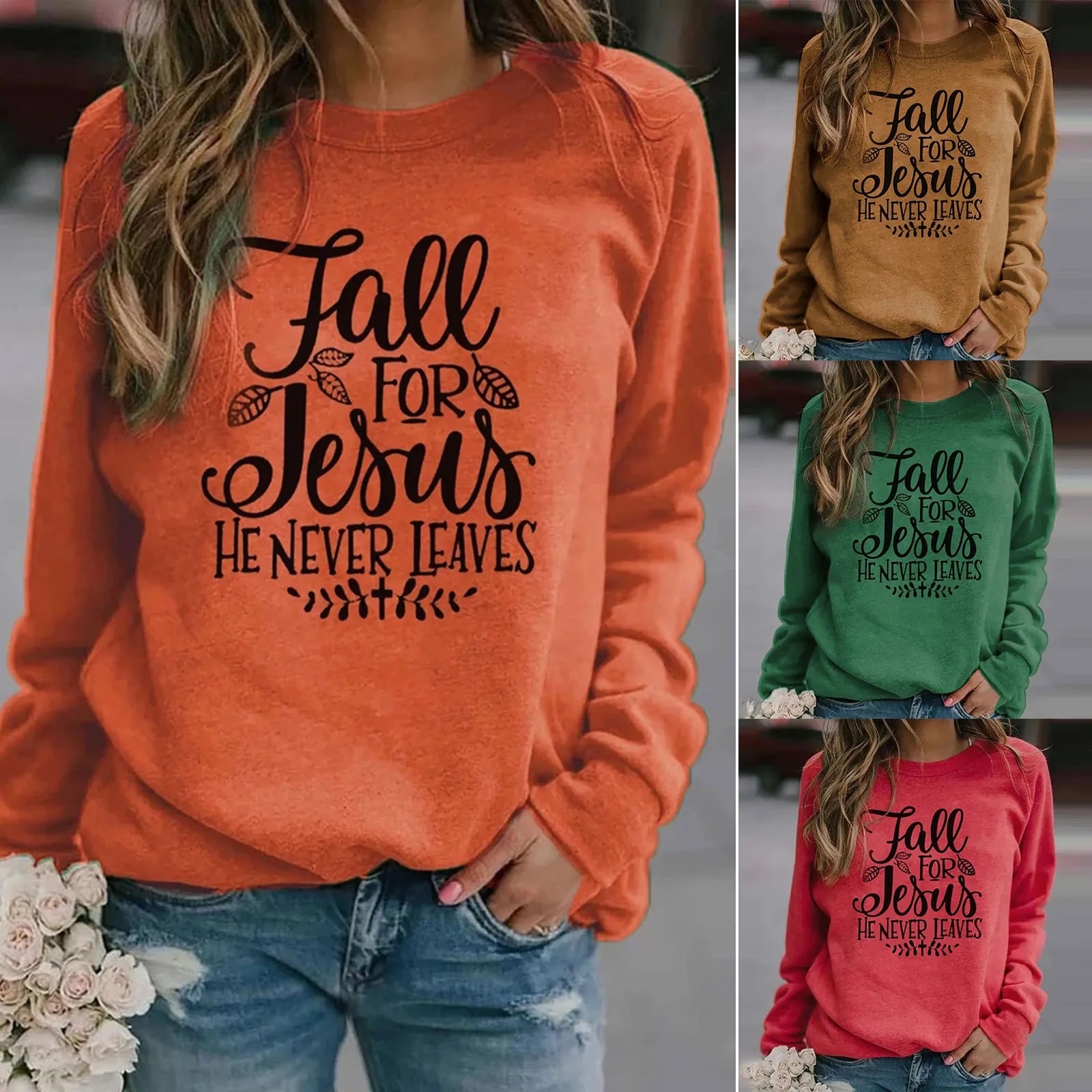 

Women Fashion Letter Print Round Neck Sweatshirt Long Sleeve Casual Loose Pullover Shirt Blouse Blusas Mujer De Moda Vetement#G