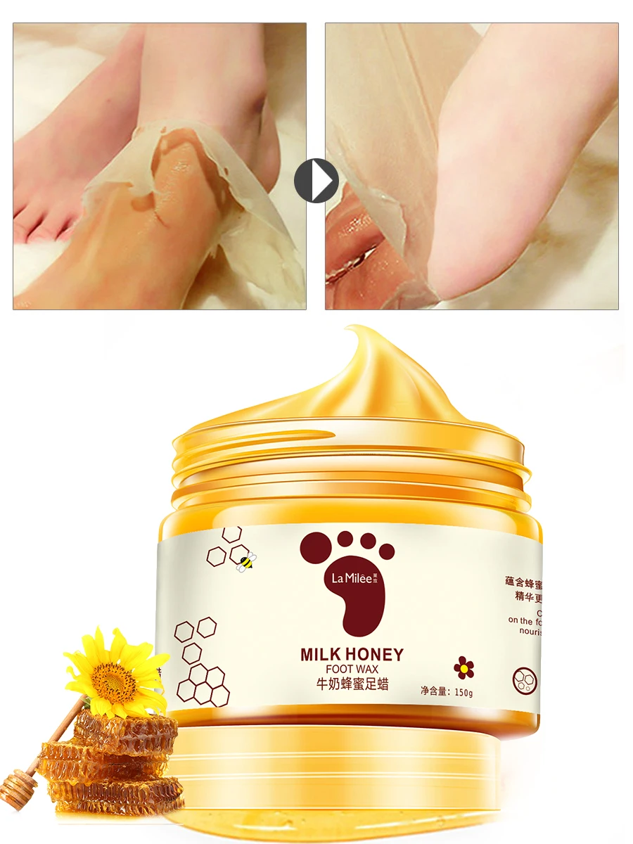 Медовый уход за кожей ног анти-dryHydrating питательный отбеливающий Очищающий