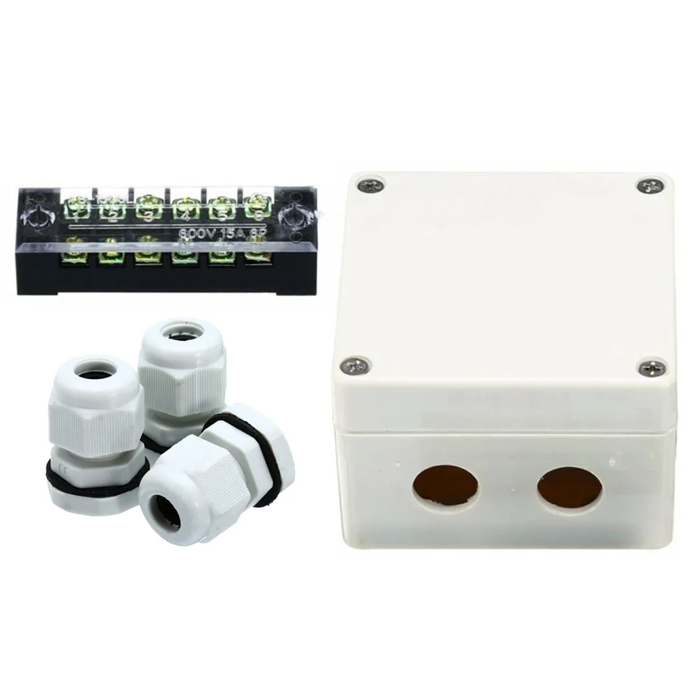 

Waterproof Enclosure Electrical Junction Box Connector Terminal Wire Cable Case Junction Box 3 PG9 Connectors With Washers