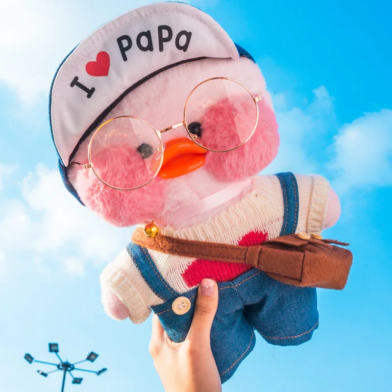 

30 см, плюшевые игрушки Lalafanfan Duck Cafe Mimi Kawaii, Мультяшные аниме-фигурки, мягкие милые детские игрушки для девочек, подарок на Новый год и день рож...