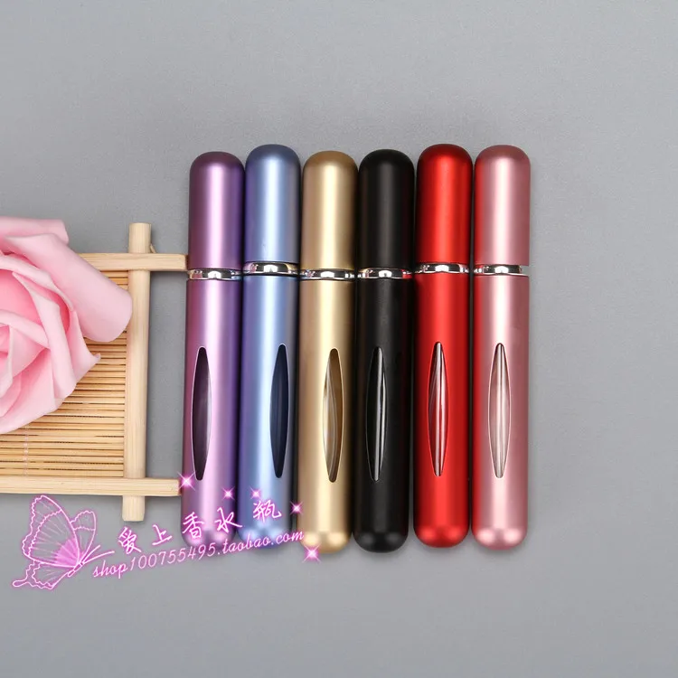 

4ml Aluminum Spray Empty Bottle Glass Creative Gift Optional Color 10PCS/LOT