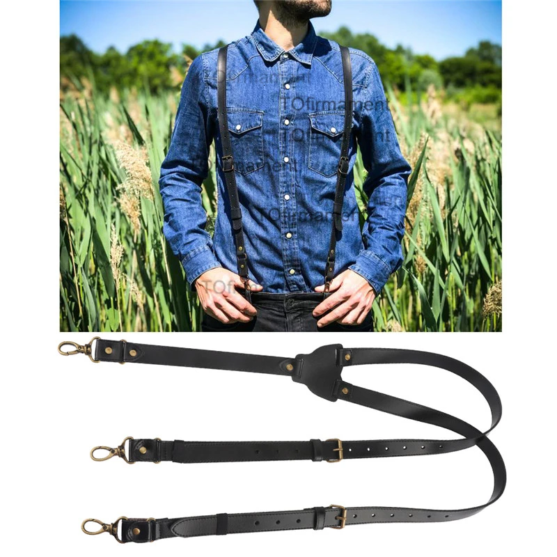 2 см ширина очень большие подтяжки из натуральной кожи деловые мужские роскошные