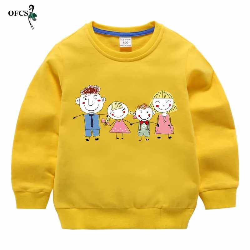 Новинка весны длинный рукав для мальчиков и девочек Sweater2 12Y Детская футболка с