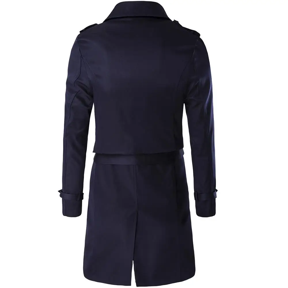 Мужская ветровка костюм из двух предметов модный длинный Тренч пальто куртки