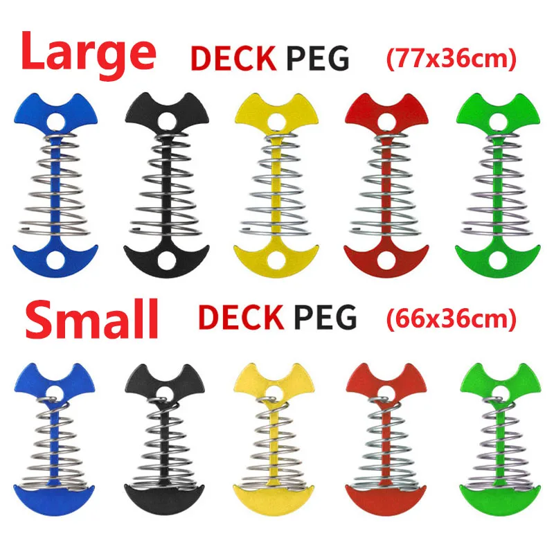 

10Pcs/set Outdoor Adjustable Plank Floor Spring Fishbone Anchor Tent Deck Pegs Rope Buckle Awning Deck Fixed Nails Tent Hooks