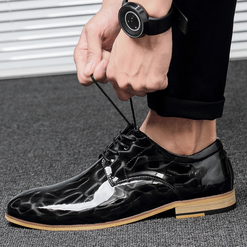 Мужские туфли-оксфорды из натуральной кожи на шнуровке размеры до 48 | Обувь