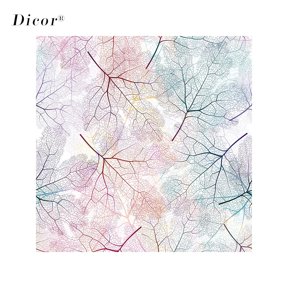 2 м витражная декоративная пленка для стекла листья красочные Романтические