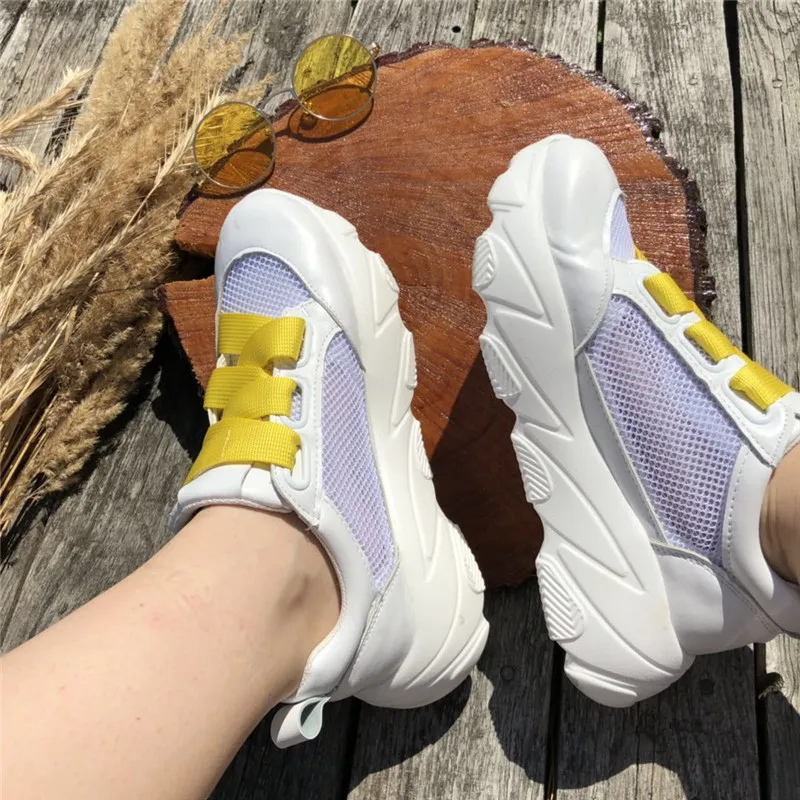 Женские дышащие кроссовки повседневная обувь на платформе криперы весну | Обувь