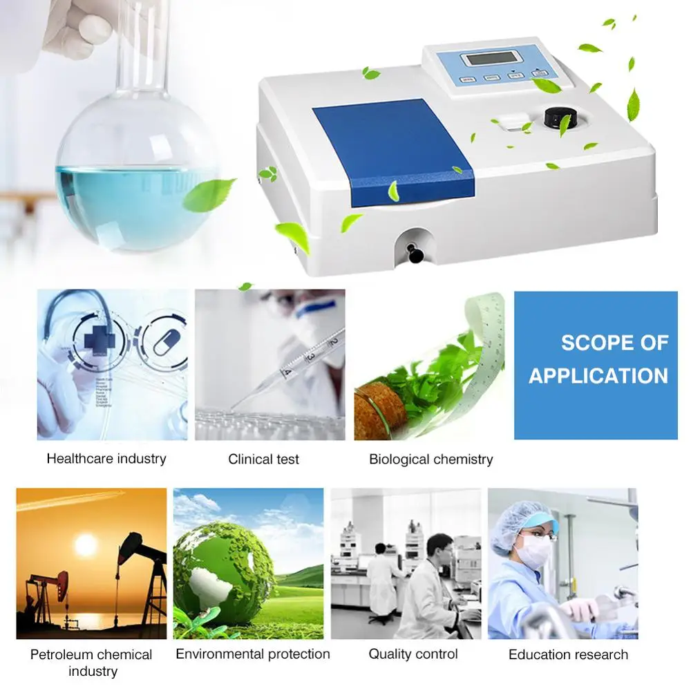 

Digital display 721G-100 Visible Spectrophotometer 110V/220V Wavelength range(340nm-1000nm,2nm)