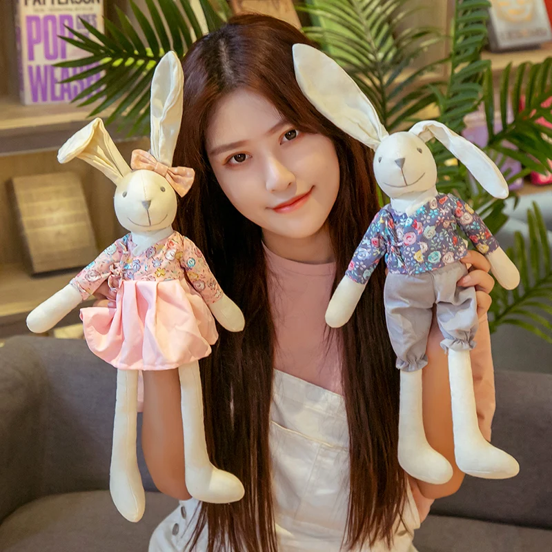 

Kawaii Couple Plush Rabbit Toy Animal Doll For Girls Stuffed Rabbit Doll For Children House Toys For Kids Birthday Gifts