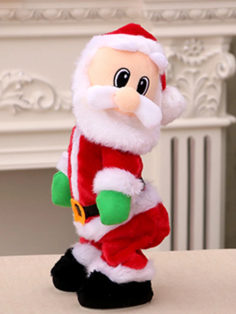 Музыкальная электрическая Поющая танцевальная Фигурка Санта Клауса