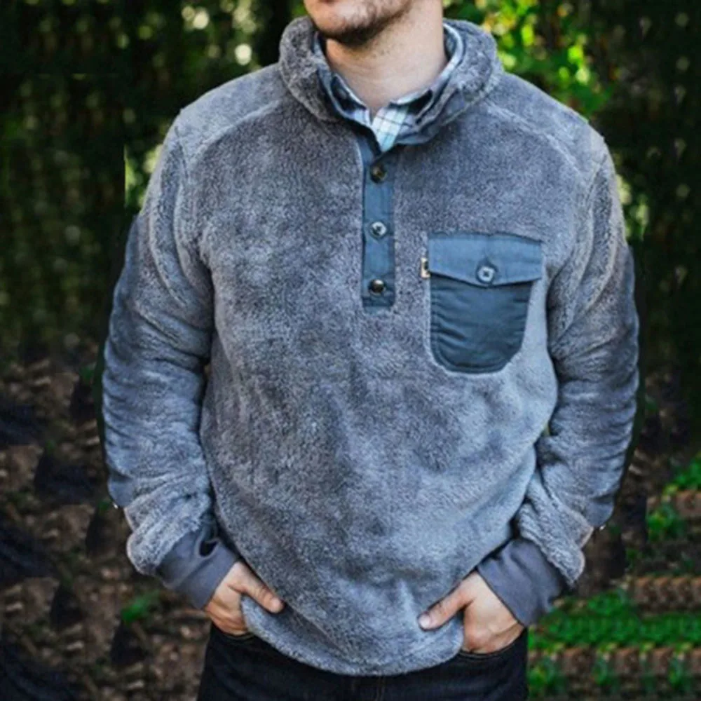 Мужской осенний Новый пуловер повседневное модное простое однотонное