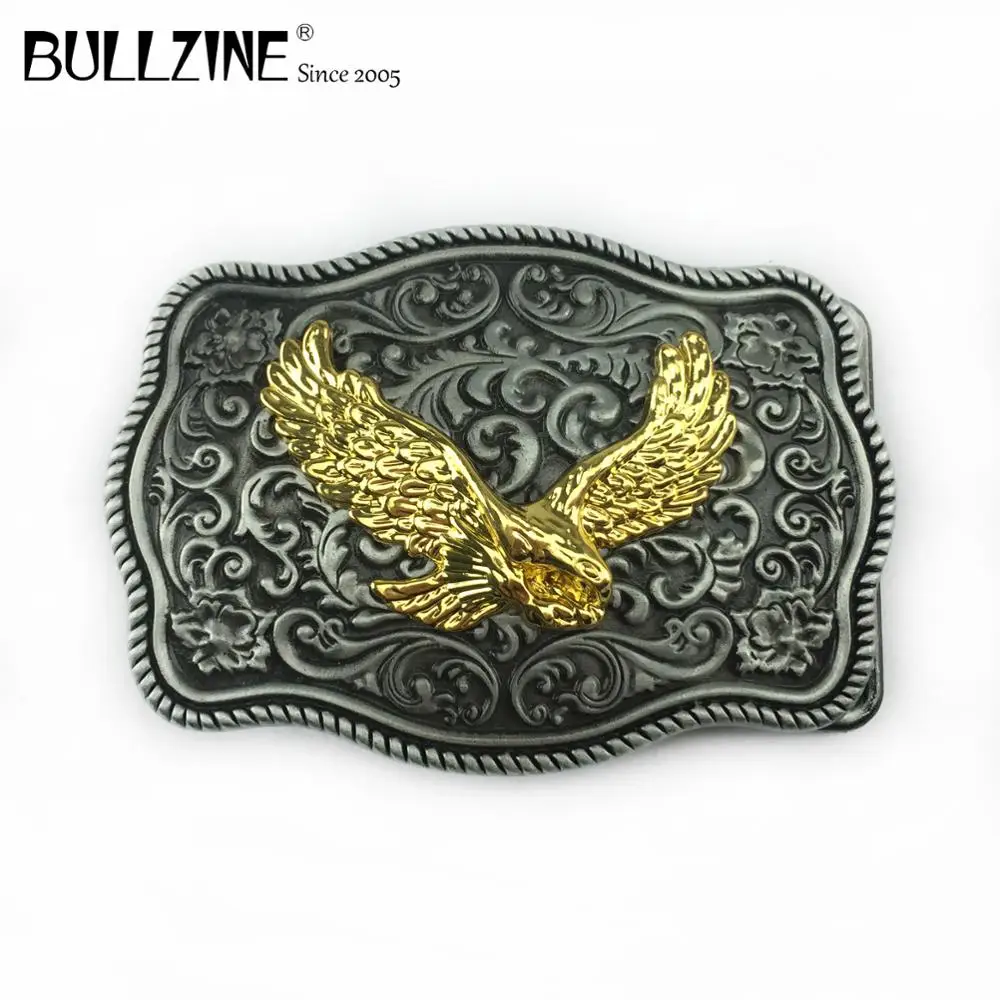 Bullzine цинковый сплав орел в западном стиле мужской пряжки для ремня из золота и