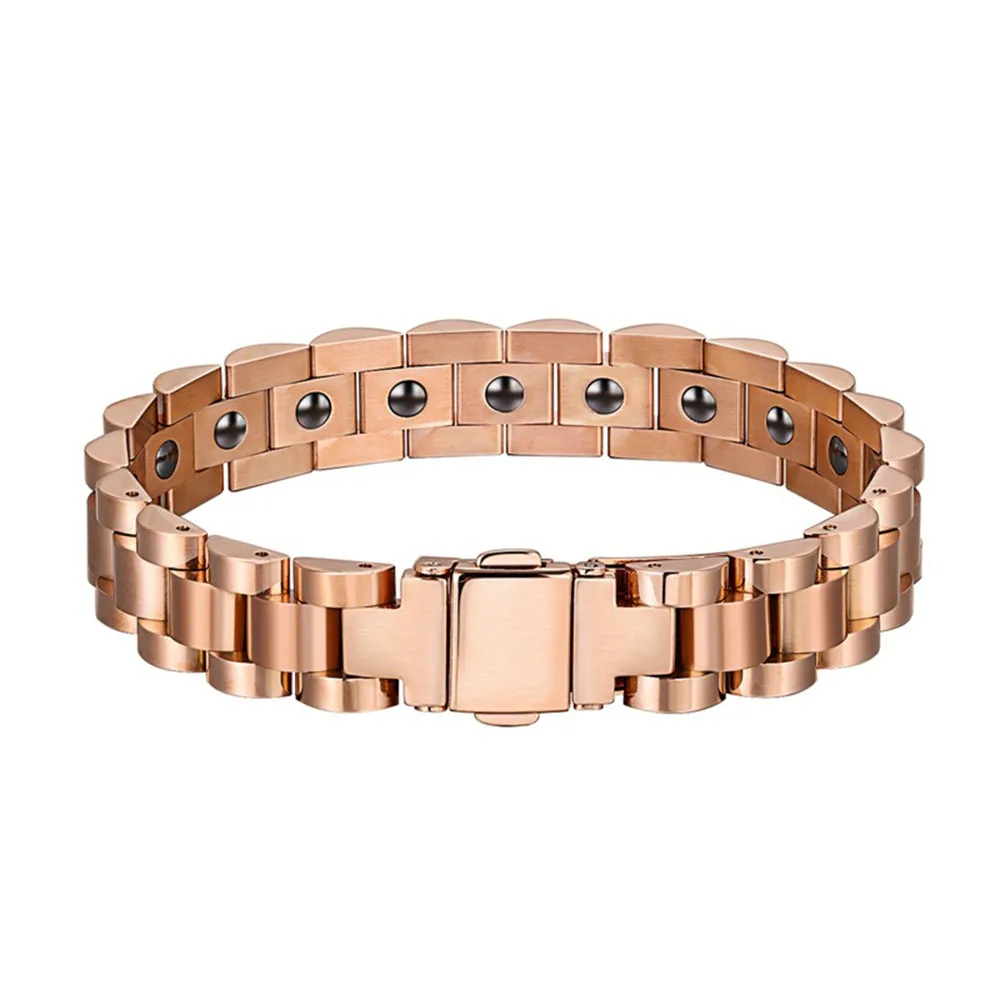 ГОРЯЧИЙ Браслет магнитотерапии для женщин и мужчин с застежкой для ремешка часов, парный орнамент, подарок на день рождения, антирадиационный