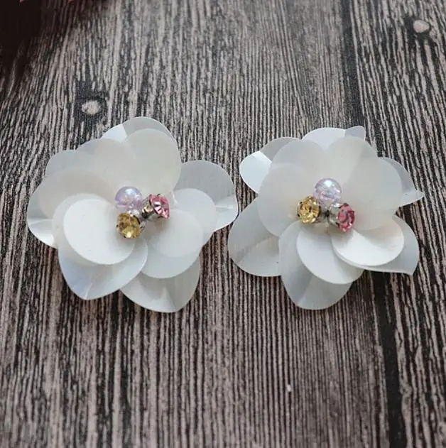 10 шт. ручная работа блестки воротник аппликация вышивка цветы пачки для одежды