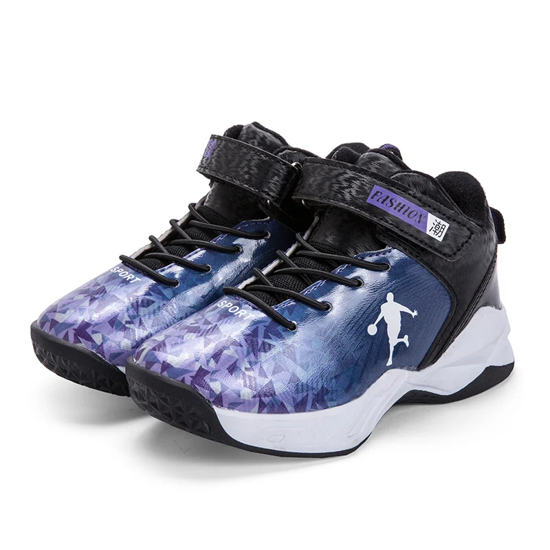 

Boy Brand Basketball Shoes Kids Sneakers High Quality Thick Sole Non-slip Top Spring Boys Children Sport Shoes Boy Basket Shoe