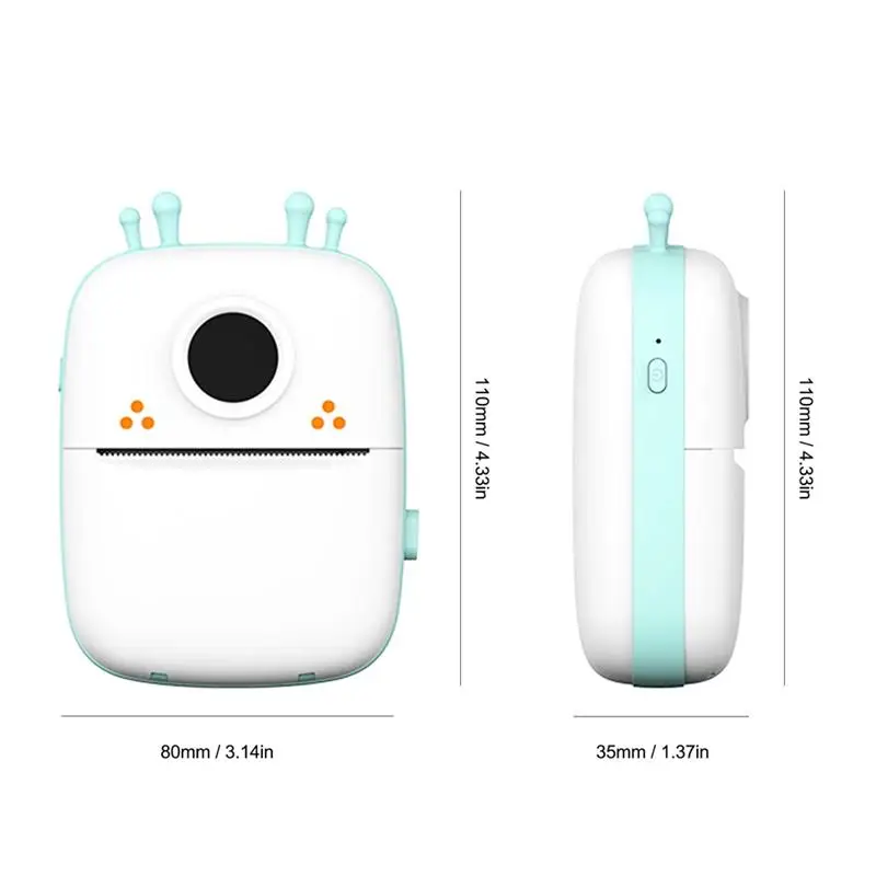 

Portable Printer Wireless Bluetooth Mini Printer For Phone Android IOS Receipt Memo Picture Photo Label List, With Thermal Paper