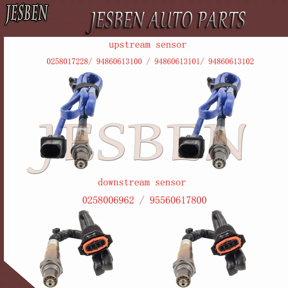 

4PCS 0258006962 0258017228 Lambda probe Oxygen O2 Sensor fit For PORSCHE CAYENNE GTS S 4.8 9PA 2007-2010 95560617800 94860613100