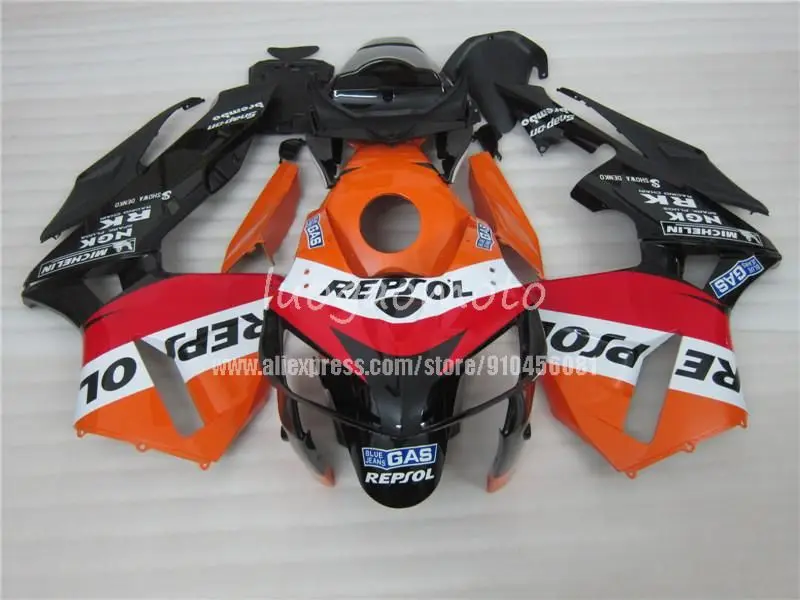 

Оранжевый Обтекатели REPSOL комплект для HONDA CBR600RR F5 2003 2004 инъекция Кузов мотоцикла для CBR600RR F5 03 04