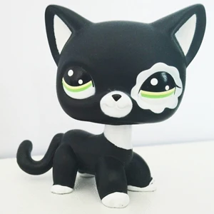 2249 pet shop lps лпс пет шоп игрушки кошка немного короткие волосы стоял серый#5#391 черный#336 старые оригинальные игрушки котенок детей Рождество подарок коллекция - Цвет: 2249