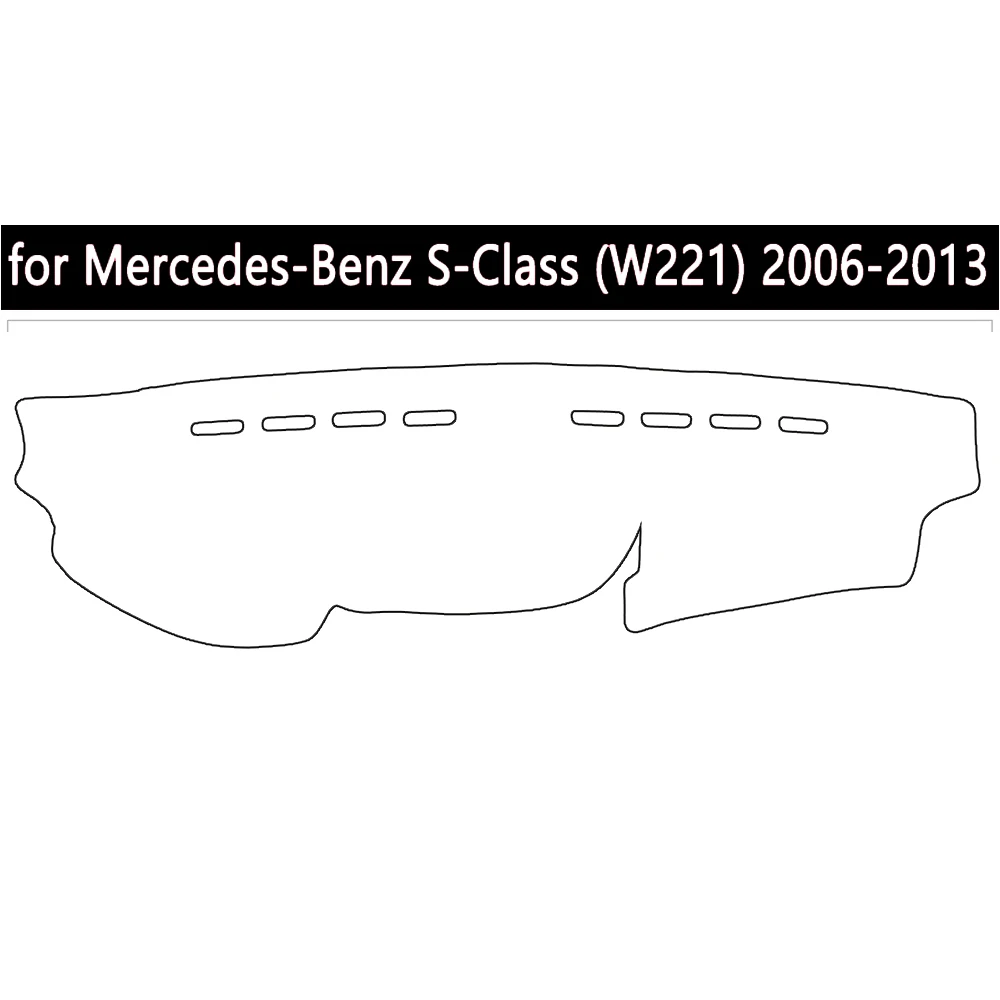 Противоскользящий коврик для Mercedes Benz S Class W221 приборной панели Солнцезащитный