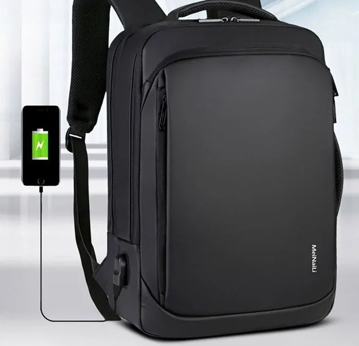 17 дюймов рюкзак для ноутбука 15,6 мужские рюкзаки бизнес ноутбук Mochila водонепроницаемый рюкзак зарядка через usb сумки Дорожная сумка