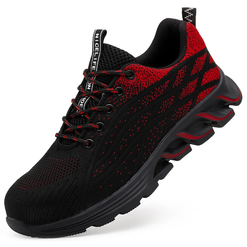 

Safety Shoes Men Work Boots Steel Toe Shoes Puncture-Proof Work Shoes Sneakers Men Safety Boots Breathable Men's Boots Shoes