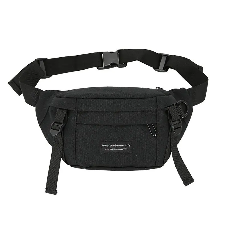 

Men Belt Casual Hip Chest Bag Pouch Solid Color Nylon Crossbody Pouch Large Capacity Travel Phone Pouch Unisex Belt Waist Bags