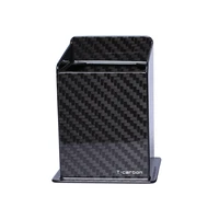 simple fashionable and simple ornament gift carbon fiber square pen holder