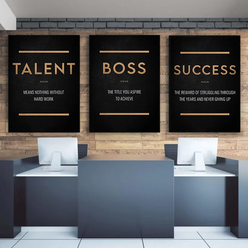 

Motivational Quote Posters And Prints Canvas Painting Poster Modern Wall Art Picture Work Hard Encouraging Picture Decor Home