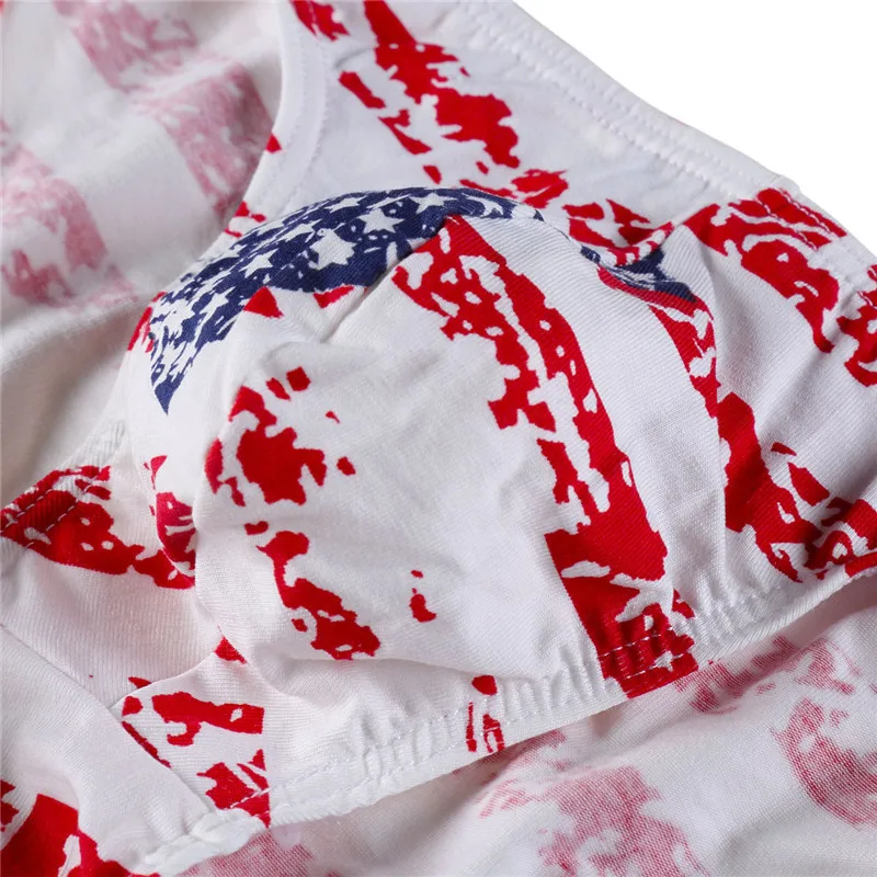 3 шт. нижнее белье мужские бикини полосатый флаг трусы U выпуклая сумка низкая