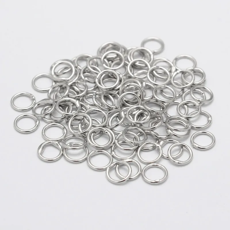 

5 g Brass Round Rings Soldered Jump Rings Cadmium Free & Nickel Free & Lead Free Platinum 20 Gauge 6x0.8mm about 60pcs/5g