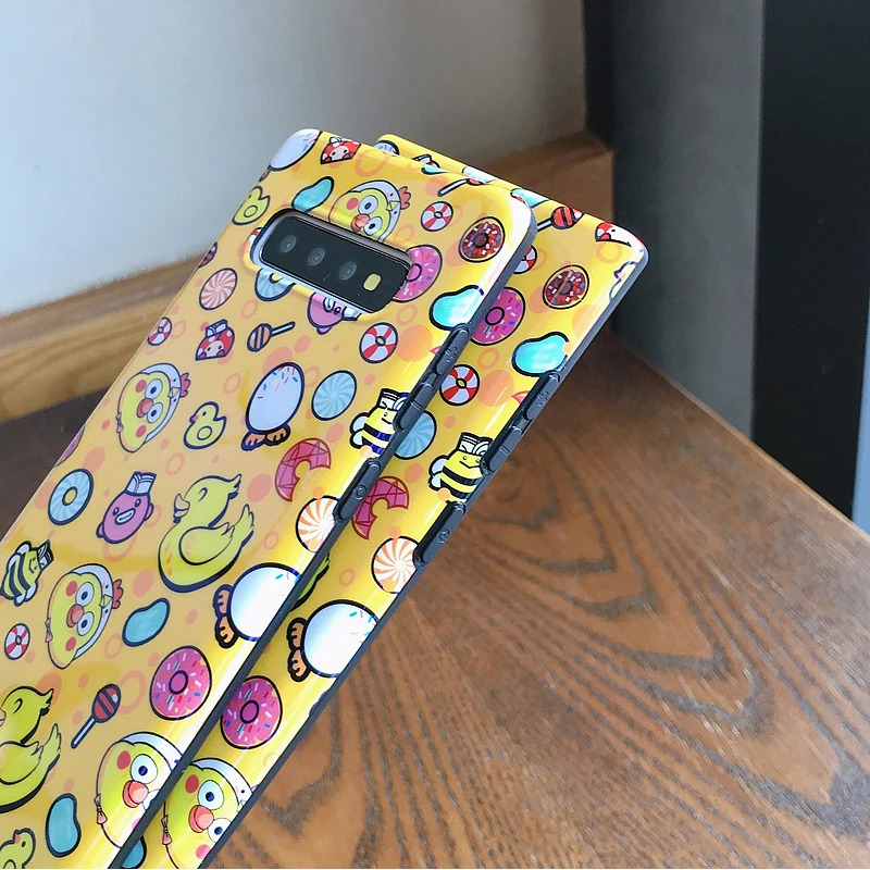YHBBCASES для Samsung Note 10 Plus 8 9 Blu-Ray мультяшный чехол телефона с утенком Galaxy S10 S8 S9 жёсткий
