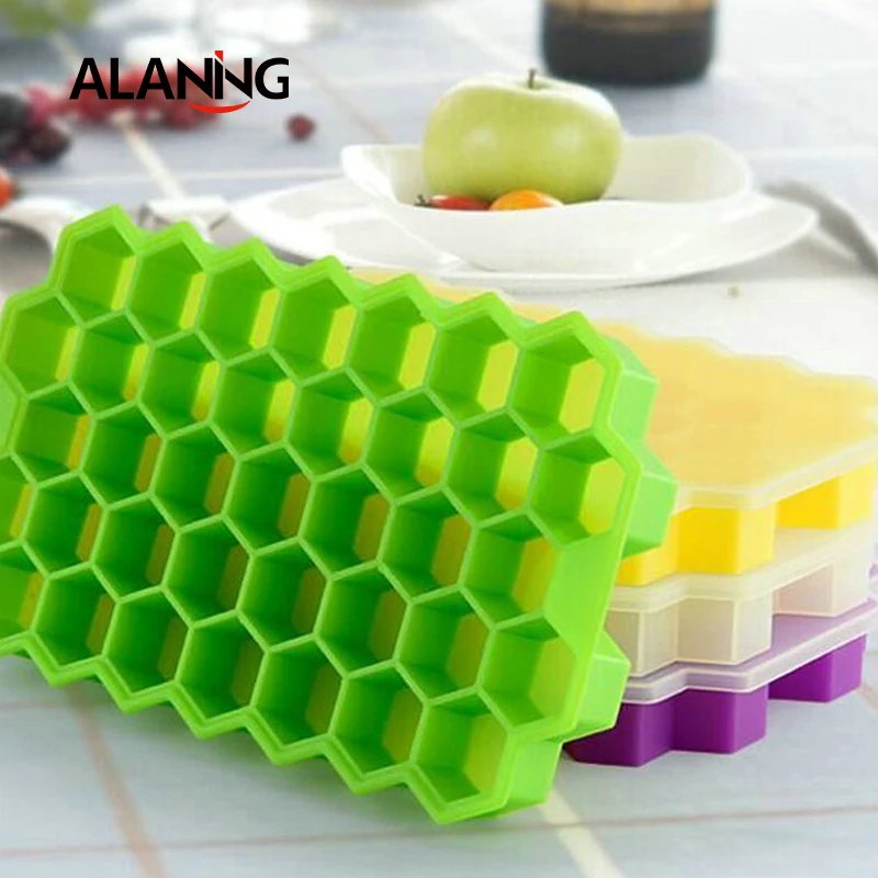 37 квадратная сотовая форма для льда поднос силиконовая аксессуары льда|Емкости